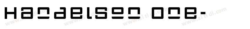 Handelson One字体转换